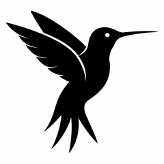 Hummingbird Black silhouette