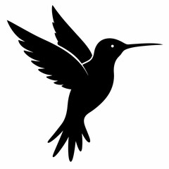Obraz premium Hummingbird Black silhouette