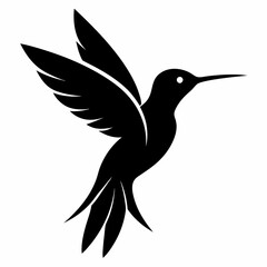 Hummingbird Black silhouette