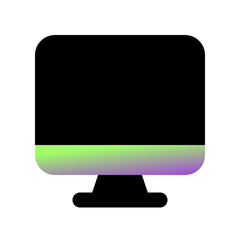 Editable vector blank desktop computer screen icon. Part of a big icon set family. Perfect for web and app interfaces, presentations, infographics, etc