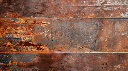 Aged iron sheet with a mix of deep rust and dark patches creating a dramatic industrial feel 