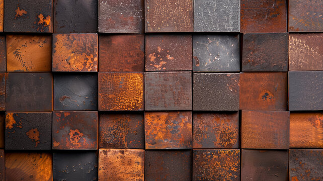 Aged iron sheet with a mix of deep rust and dark patches creating a dramatic industrial feel 
