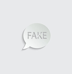 fake icon vector fake news  information sign