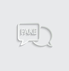 fake icon vector fake news  information sign