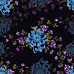 Chrysanthemum seamless pattern design
