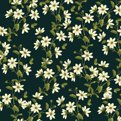 White flowers wallpaper design