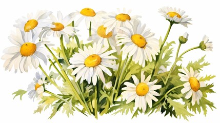 Watercolor daisies perfect for home decor, greeting cards, invitations, and branding materials.