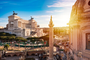 Naklejka premium Rome city, Italy. View from above