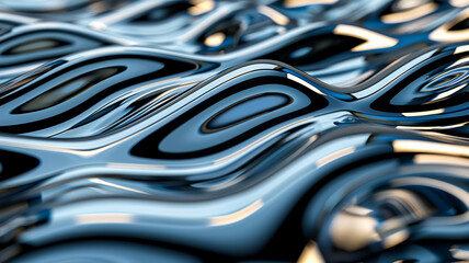 Detailed view of a rhodium surface highly reflective with a slight blue tint 