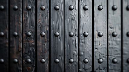 Fototapeta premium Textured metal background with rivets and industrial look dark gray and silver tones 