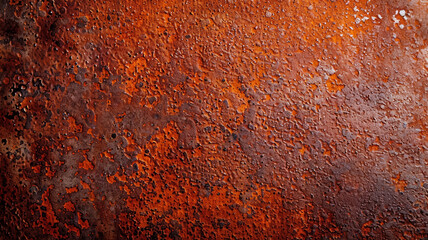 Textured surface of oxidized iron with deep red and brown rust ideal for grunge backgrounds 