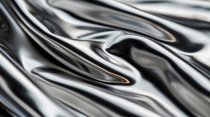 Zoomed in view of a hafnium surface smooth and silvery grey with slight reflections 