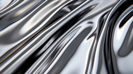 Fototapeta premium Zoomed in view of a palladium sheet with a smooth mirror like finish reflecting surroundings 