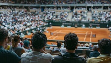 Surprised Fan Watching a Match in the Stands at Roland Garros during the Paris 2024 Olympics