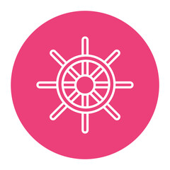 Obraz premium Ship Wheel Icon