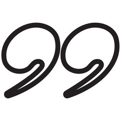 Quotes Icon Vector Illustration Simple