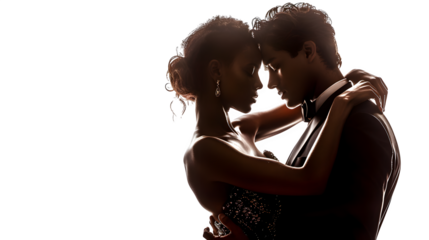 Hispanic Heritage Month tango dancers, passionate cultural dance performance, traditional Argentine tango, png file, isolated on white