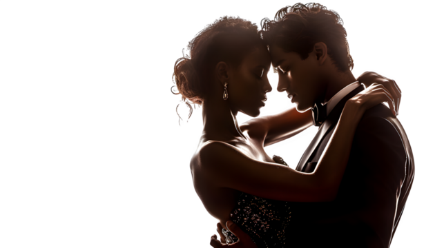 Hispanic Heritage Month tango dancers, passionate cultural dance performance, traditional Argentine tango, png file, isolated on white