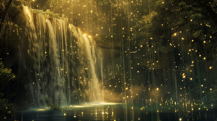 Behold the mesmerizing spectacle of a fountain illuminated against the velvet canvas of night. Each graceful arc of water catches the play of colored lights, creating a dance of shimmering reflections