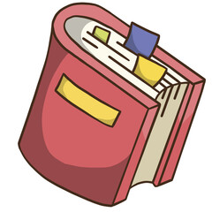education item book in back to school item illustrations