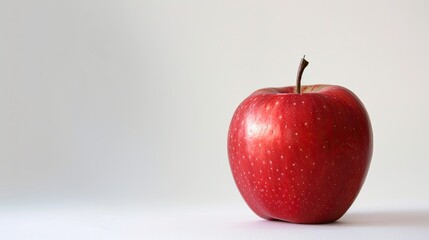 1 apple, fresh and beautiful on a white background view realistic daylight