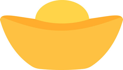 Chinese Gold Ingot vector . 
Gold Ingot yuanbao icon svg.