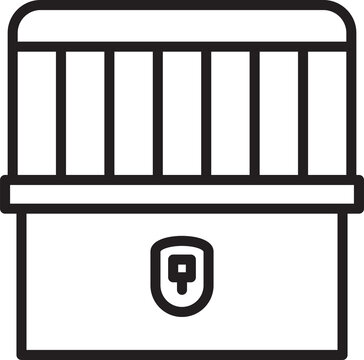 recommend clip art: Treasure Chest Icon Line Art