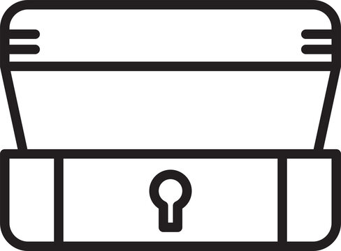 recommend clip art: Treasure Chest Icon Line Art