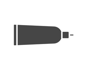 Vector black icons of beauty, cosmetics and care. Bottle, jar, shower gel, face cream, body lotion, spray, ointment, paste.