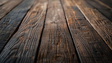 isolated dark wood plank background on a gradient backdrop focus on texture and grain 