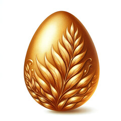 Easter gold egg and luxury decorated with gold