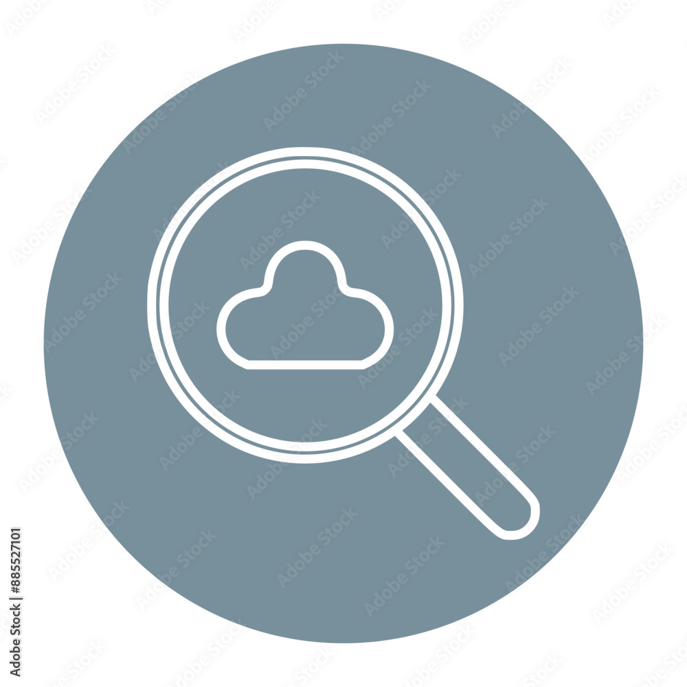 Sticker cloud search icon