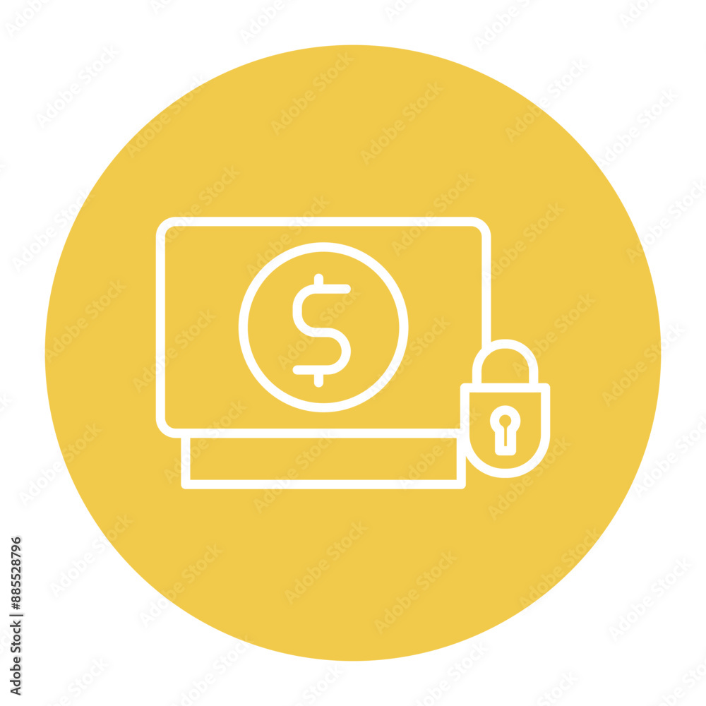 Sticker money security icon