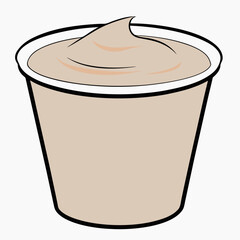 Yogurt container  vector illustration