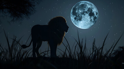 Documentary-Style Photo of a Lioness on the Hunt in the African Savanna