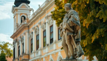 Obraz premium Monument to the famous Polish poet and writer Krakow Krakow.
