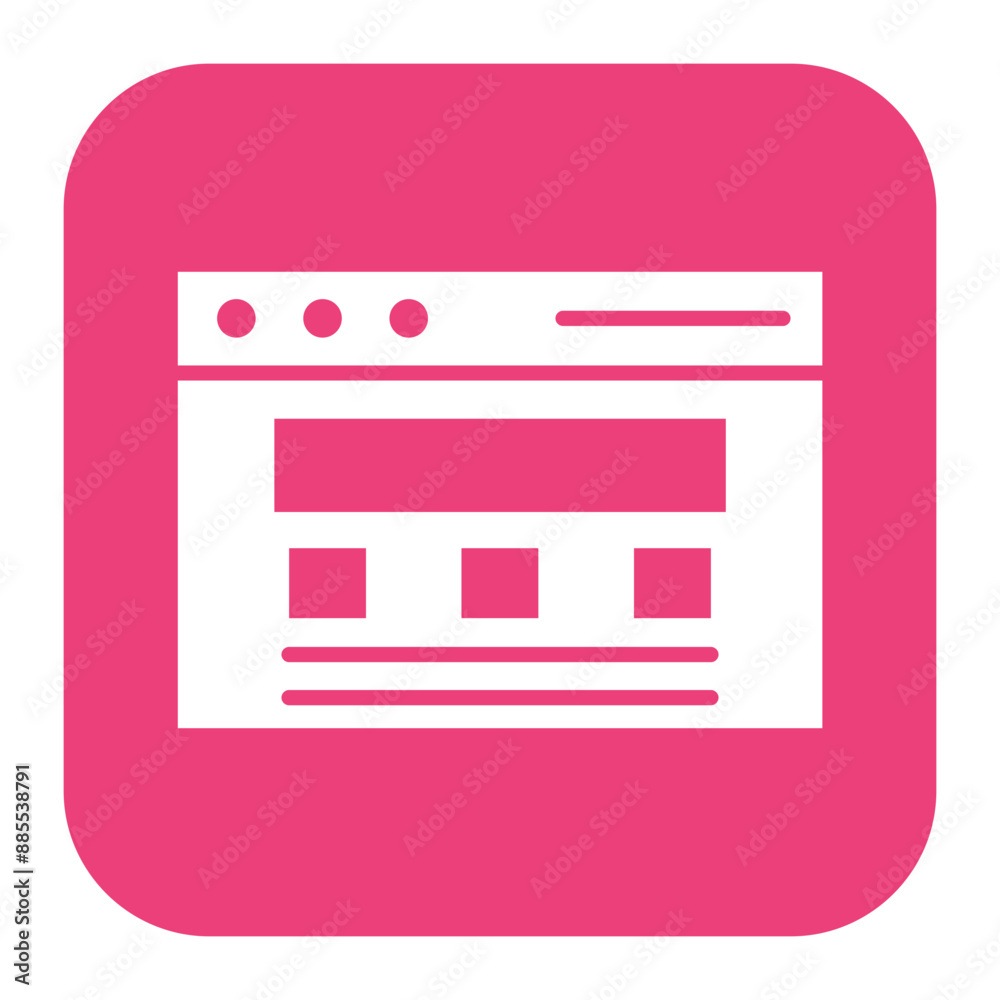 Wall mural website template vector icon. can be used for no code iconset.