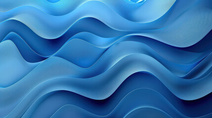 Fototapeta premium Abstract Blue Wave Pattern by Daytime