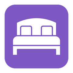 Bed vector icon. Can be used for Comfort iconset.