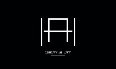 HA, AH, H, A abstract letters logo monogram
