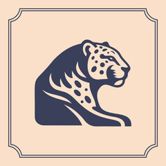 Jaguar silhouette logo sstyle illustration