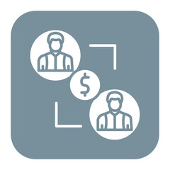 Peer to Peer Lending vector icon. Can be used for Home Based Business iconset.