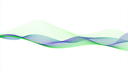 Abstract background with wave line. Colorful wave on white background. Blending line background.