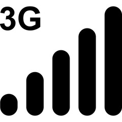Signal Bar. Cellular Signal Level. Mobile Signal Icon