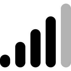 Signal Bar. Cellular Signal Level. Mobile Signal Icon