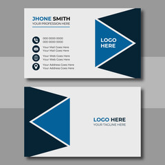 Simple business card design. business card design for business and personal use. print ready, vector illustration design, horizontal layout
