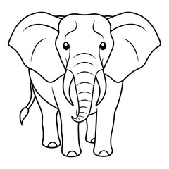 Elephant Vector Art Illustration