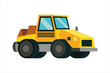 Naklejka premium Asphalt Paver Construction vehicle Vector artwork illustration