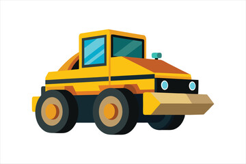 Obraz premium Asphalt Paver Construction vehicle Vector artwork illustration