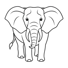 Elephant Vector Art Illustration